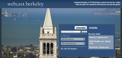 Portal de MOOCs, Berkeley http://webcast.berkeley.edu/